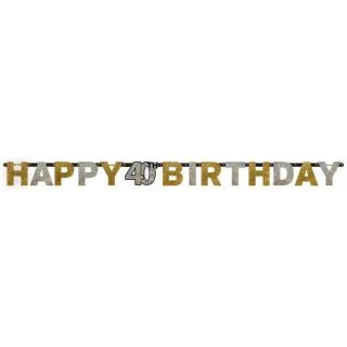 Sparkling Celebration Prismatic 40th Birthday Banner (1)