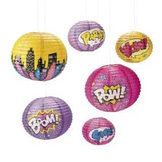 Superhero Girl Paper Lanterns (6)