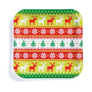 Ugly Sweater Dinner Plates (8)