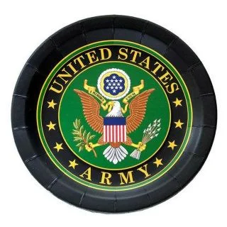US Army Plate with Crest -9" (8)