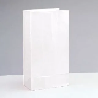 White Paper Favor Bags (12 Pack)